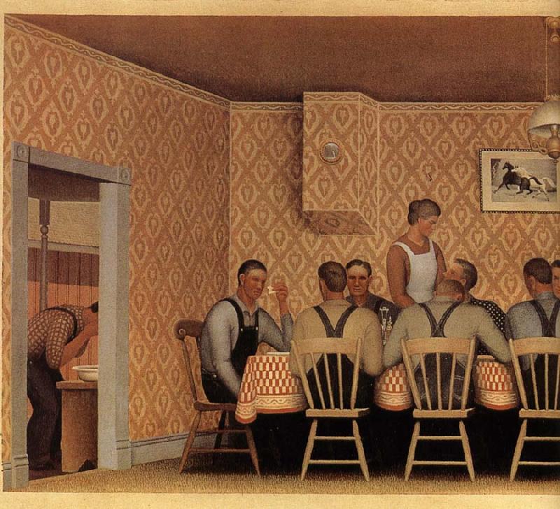 Grant Wood The Thresher-s supper china oil painting image